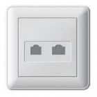 Розетка В59 телефон компьютер шампань